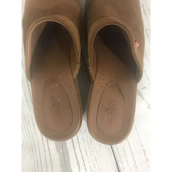Ecco Brown Clogs Mules Shoes US 6.5 EUR 39 Heeled - Picture 5 of 7